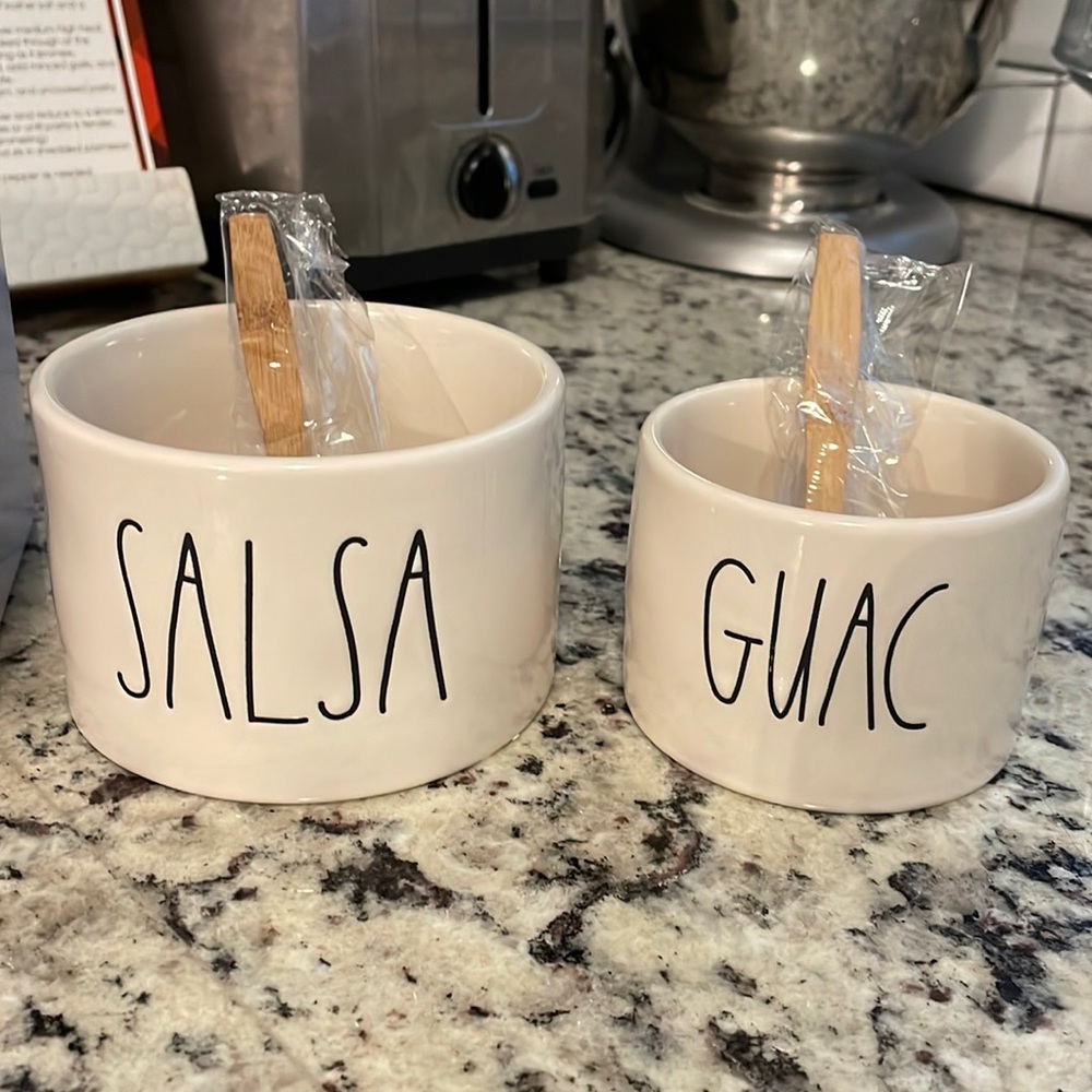 Rae Dunn Guac & Salsa Bowl Set